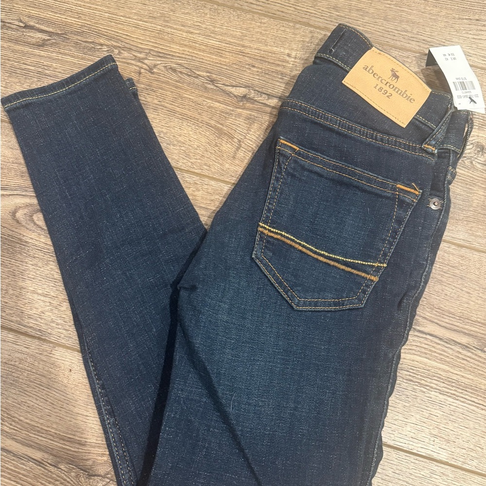 Abercrombie & Fitch Boys Super Skinny Dark Blue Jeans
